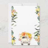 Drive by Pumpkin Baby Shower Einladung (Rückseite)