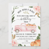 Drive by Pumpkin Birthday Einladung (Vorderseite)