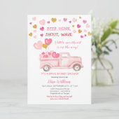 Drive by Valentine Sweetheart Babydusche Einladung (Stehend Vorderseite)