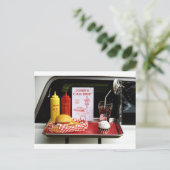 Drive-in der 1950er-Jahre Postkarte (Stehend Vorderseite)