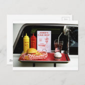 Drive-in der 1950er-Jahre Postkarte (Vorne/Hinten)