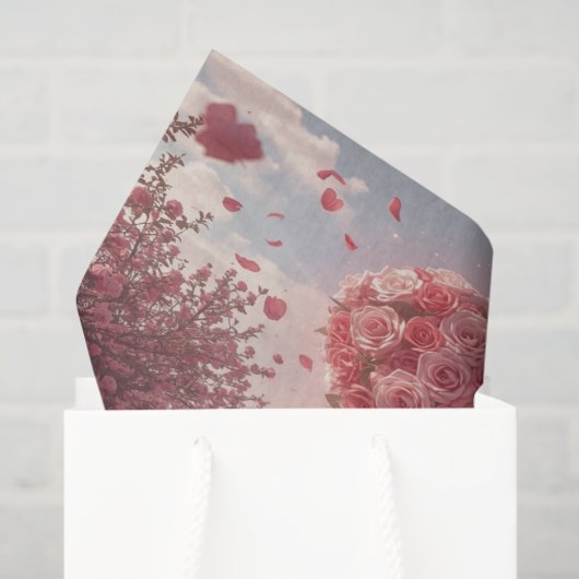 Drive into romance! This nostalgic and dreamy Seidenpapier (Geschenktüte)