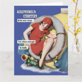 Drive Me Crazy Retro Spaß Grußkarte Karte (Gelbe Blume)