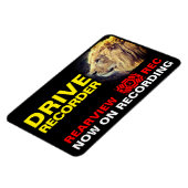 DRIVE RECORDER Warnschild (LION) Magnet (Linke Seite)