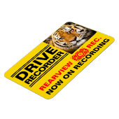 DRIVE RECORDER Warnschild (Tiger) Magnet (Linke Seite)