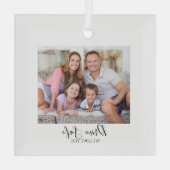 Drive Safe Custom Photo Car Ornament Aus Glas (Rückseite)