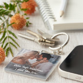 Drive Safe Geschenk an Husband Boyfriend Foto Keyc Schlüsselanhänger (Vorderseite rechts)