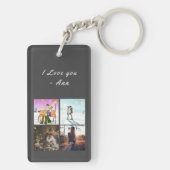 Drive Safe Gray Custom Foto Schlüsselanhänger (Rückseite)