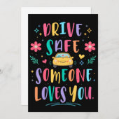 Drive safe someone loves you einladung (Vorne/Hinten)