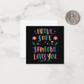 Drive safe someone loves you mitteilungskarte (Vorderseite/Rückseite Beispiel)