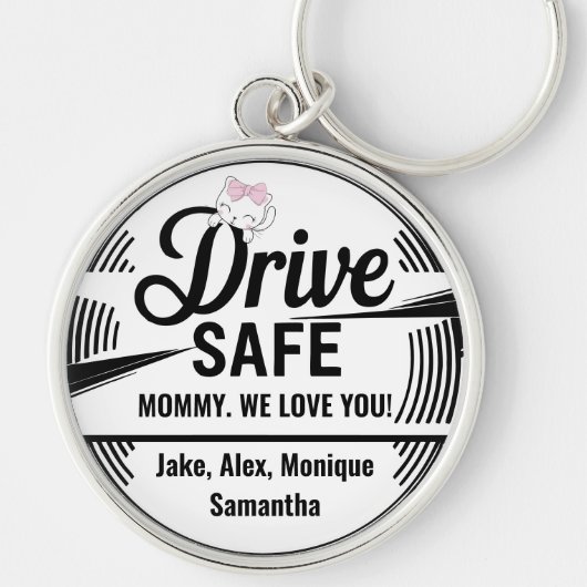 Drive Safe We Liebe You, Personalisiertes Geschenk Schlüsselanhänger (Vorne)