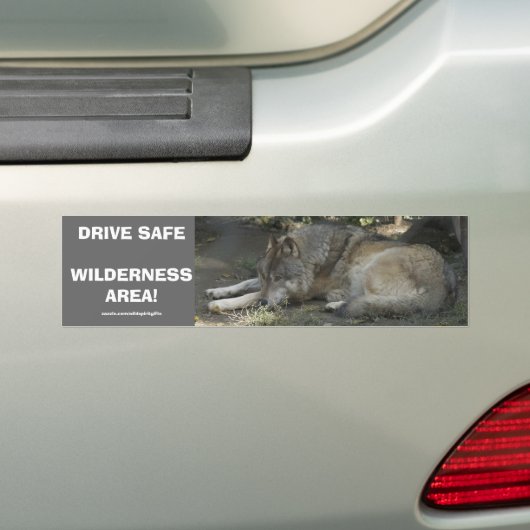 DRIVE SAFE WILDLIFE GRAY WOLF Autoaufkleber (Auf Auto)