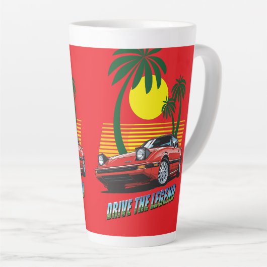 'Drive the Legend' v02 Latte-Mug Milchtasse (Rechte Ecke)