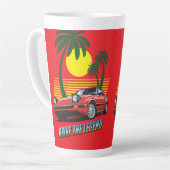 'Drive the Legend' v02 Latte-Mug Milchtasse (Linke Ecke)