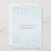 Drive Through Boy Baby Dusche Blue Car Gold Einladung (Rückseite)