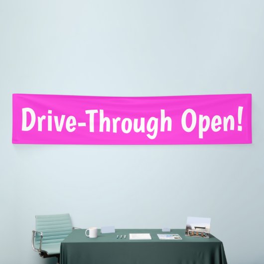Drive Through Open! Banner (Messeveranstaltung)