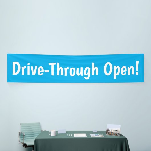 Drive Through Open! Banner (Messeveranstaltung)