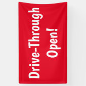 Drive Through Open! Banner (Vertikal)