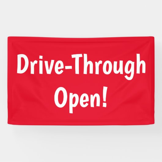 Drive Through Open! Banner (Horizontal)
