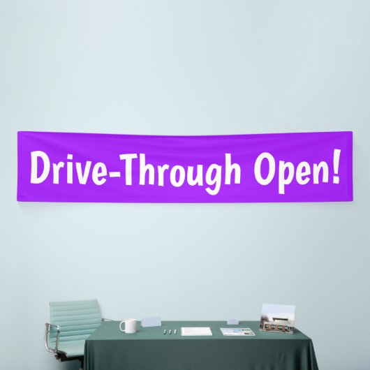 Drive Through Open! Banner (Messeveranstaltung)