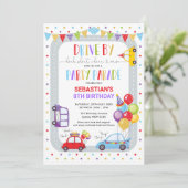 Drive Thru Birthday Parade Quarantine Party Einladung (Stehend Vorderseite)