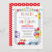 Drive Thru Birthday Parade Quarantine Party Einladung (Vorne/Hinten)