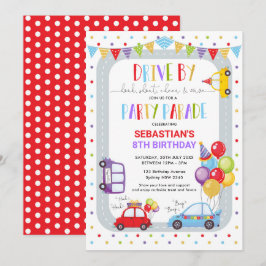 Drive Thru Birthday Parade Quarantine Party Einladung