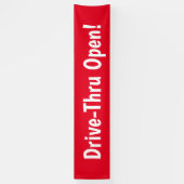 Drive-Thru offen! Banner (Vertikal)
