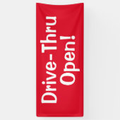 Drive-Thru offen! Banner (Vertikal)