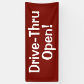 Drive-Thru offen! Banner (Vertikal)