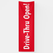 Drive-Thru offen! Banner (Vertikal)