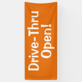Drive-Thru offen! Banner (Vertikal)