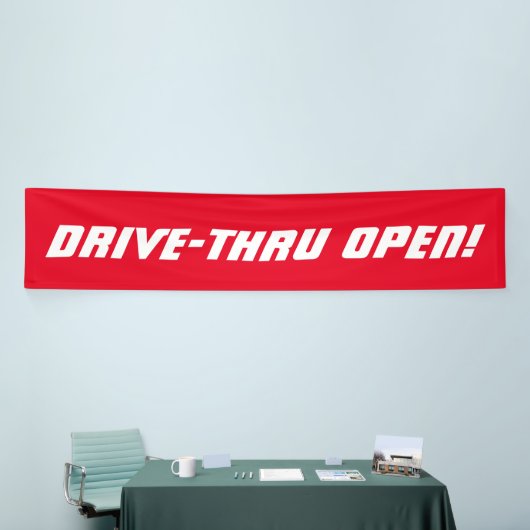 Drive-Thru OFFEN! Restaurant Banner (Messeveranstaltung)