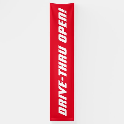 Drive-Thru OFFEN! Restaurant Banner (Vertikal)