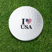 Drive with Pride: "I ❤️ USA" Golf Balls Golfball