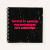 Driven By Passion For Knowledge Learning Teacher Notizblock (Vorderseite)
