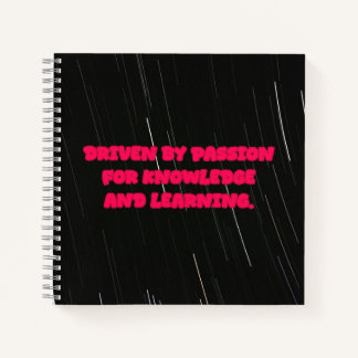 Driven By Passion For Knowledge Learning Teacher Notizblock