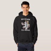 Driven To Read Unicorn Library Reading Books Reade Hoodie (Vorne ganz)