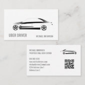 Driver Metallic Car Auto Qr Visitenkarte (Vorne/Hinten)