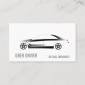 Driver Metallic Car Auto Qr Visitenkarte (Vorderseite)