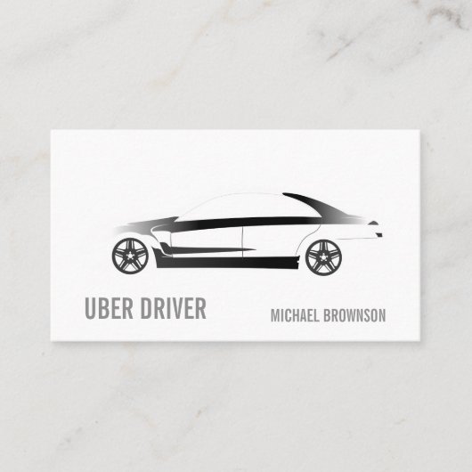 Driver Metallic Car Auto Qr Visitenkarte (Vorderseite)