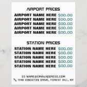 Driver, Taxi Cab Firm with Price List Flyer (Hinten)