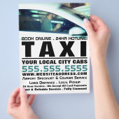 Driver, Taxi Cab Firm with Price List Flyer (Hand)