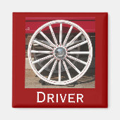 "Driver" Wagon Wheel Magnet (Vorne)
