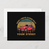 Drivers License - Now I Drive Alone Past Your Stre Ankündigungspostkarte (Vorne/Hinten)