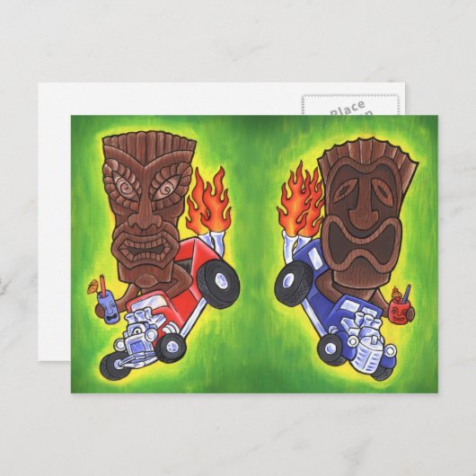 Drivin Tikis Postkarte (Vorne/Hinten)
