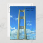 Driving Across the Mackinac Bridge Postkarte (Vorne/Hinten)
