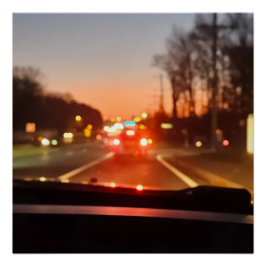 Driving at Dusk Poster