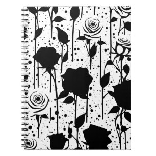 Driving Black Rose Spiral Notebook Notizblock