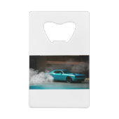 Driving Blue Muscle Car Geldbeutel Flaschenöffner (Rückseite)